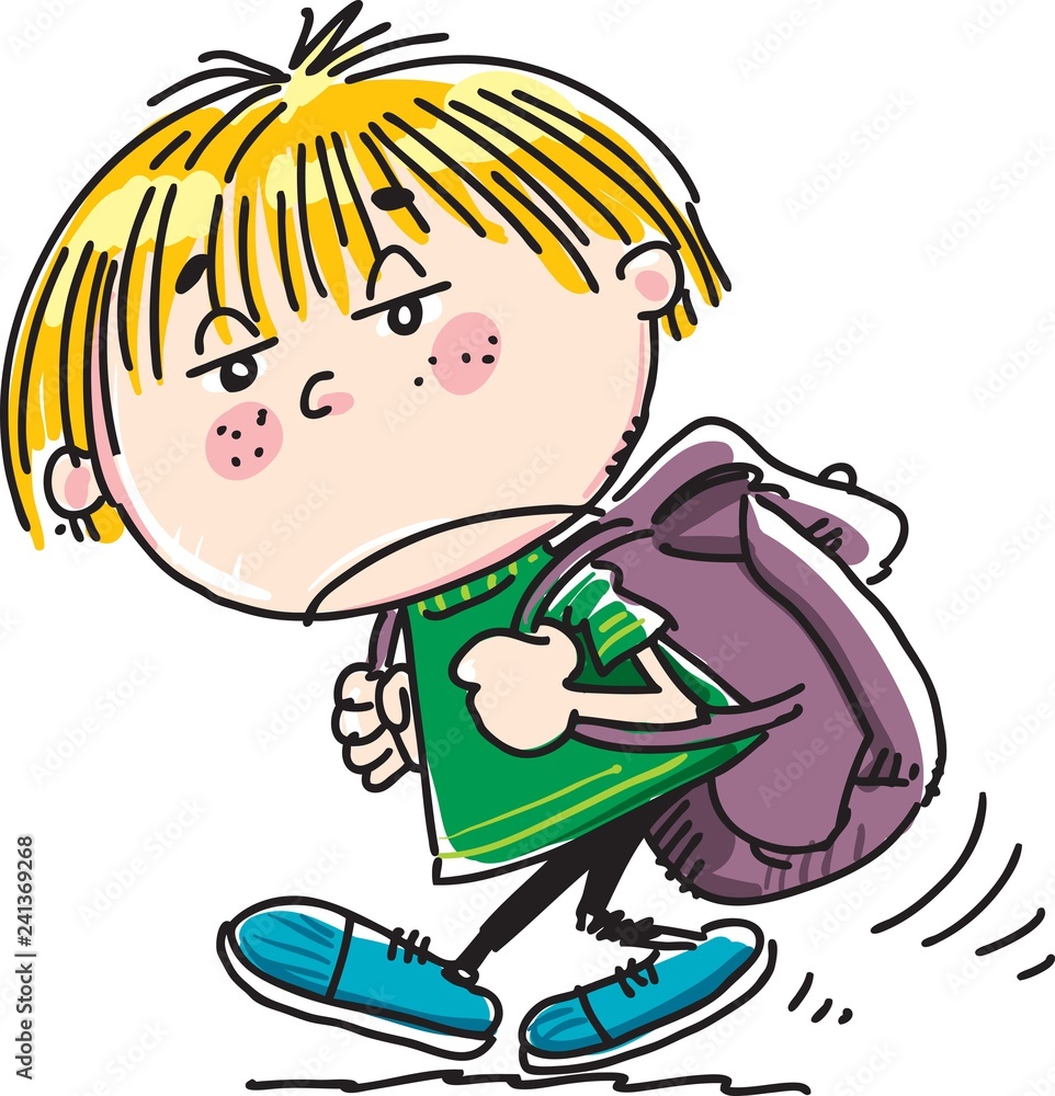 A child with a school bag A child with a school bag