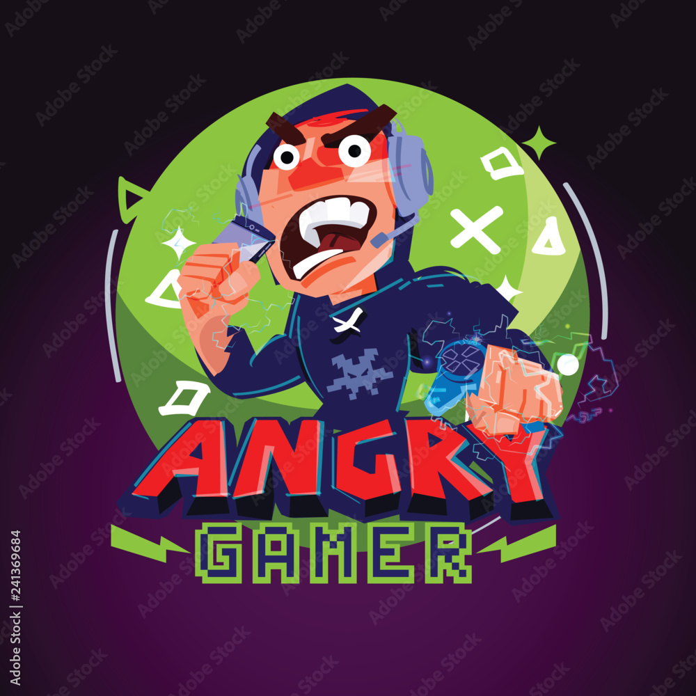 Esports gaming logo stock vector. Illustration of angry - 238703618