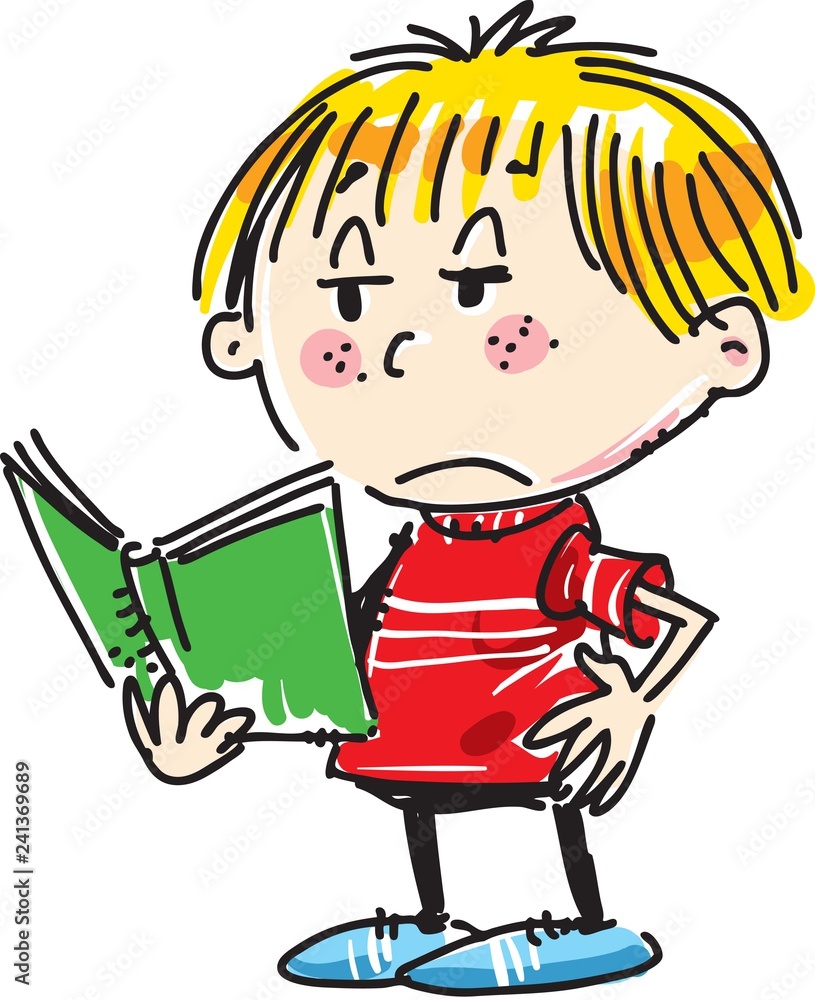 child reading a book