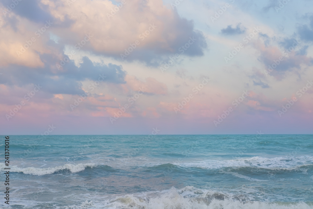 Beautiful pastel sunset sky with cloudscape Beautiful pastel sunset sky with cloudscape