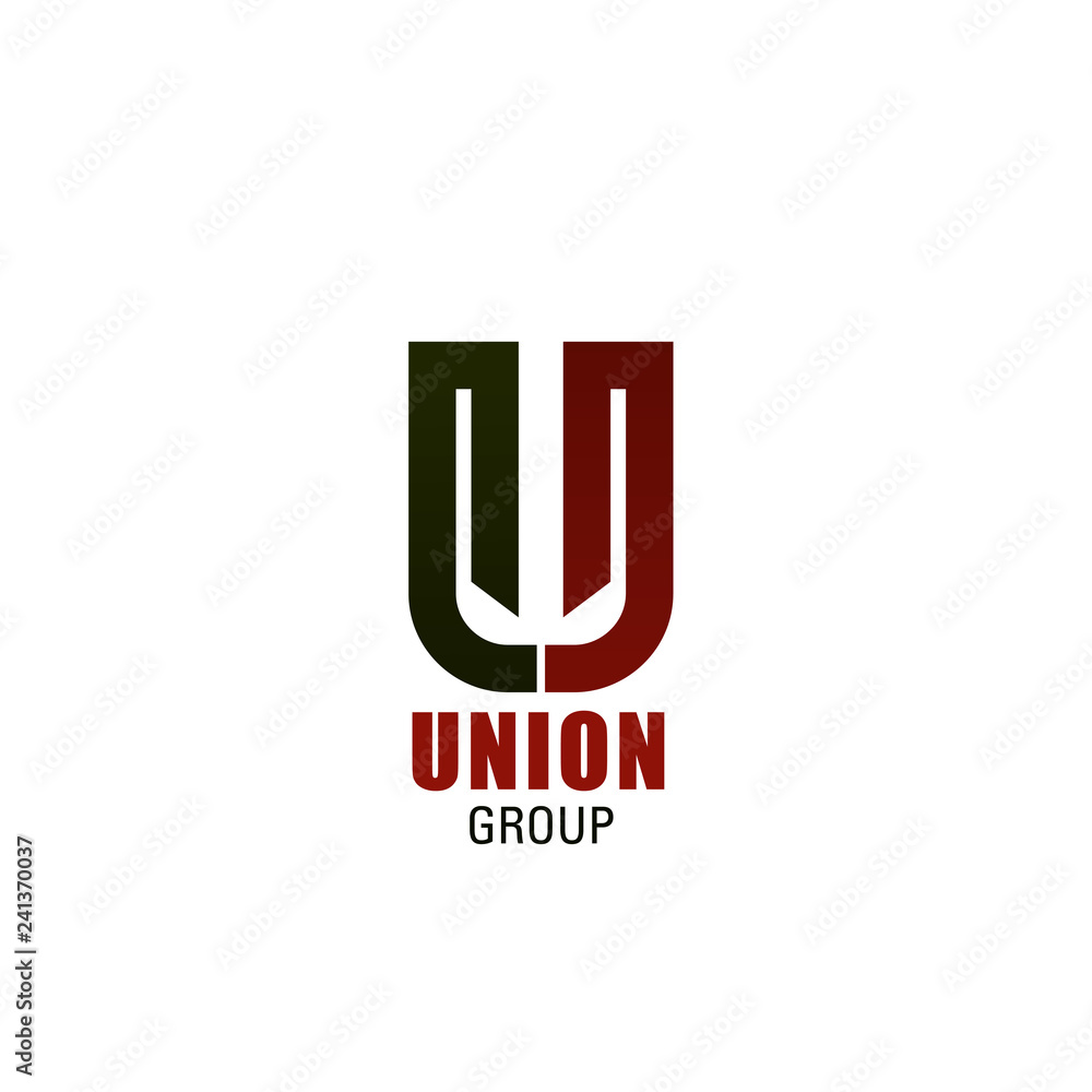 U letter vector icon for union group U letter vector icon for union group