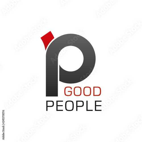 P letter vector icon for good people company