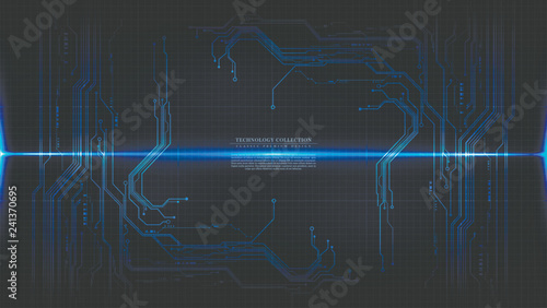 Technology futuristic abstract hardware cyberspace circuit background vector