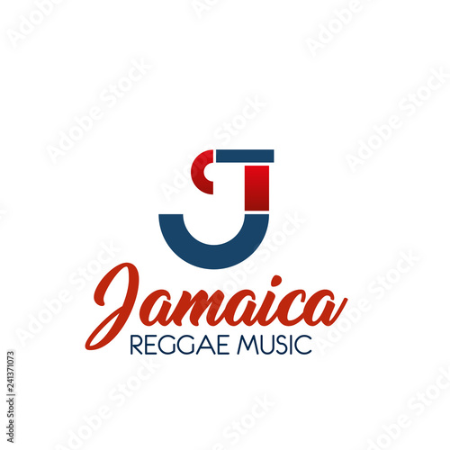 C letter vector icon for reggae music