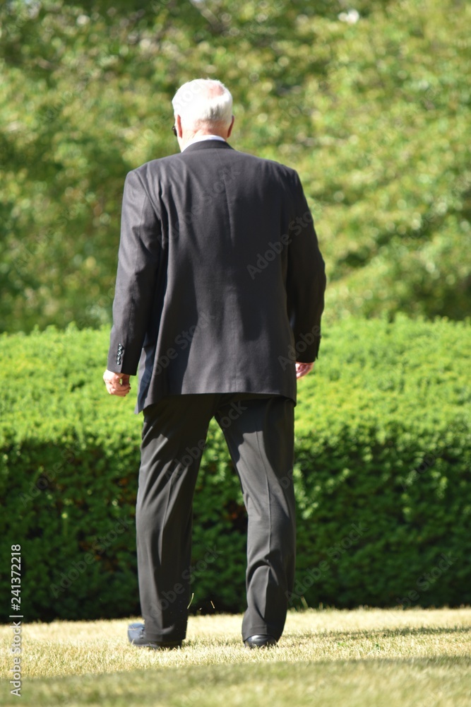 Failed Adult Senior Investor Walking Failed Adult Senior Investor Walking