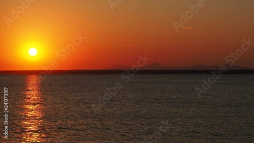 Colonia de Sant Jordi, Ses Salines, Mallorca, Spain. Amazing sunset in summer time photo