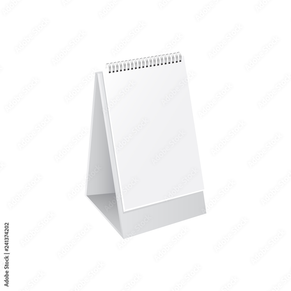 Mockup on desk calendar vector illustration Mockup on desk calendar vector illustration