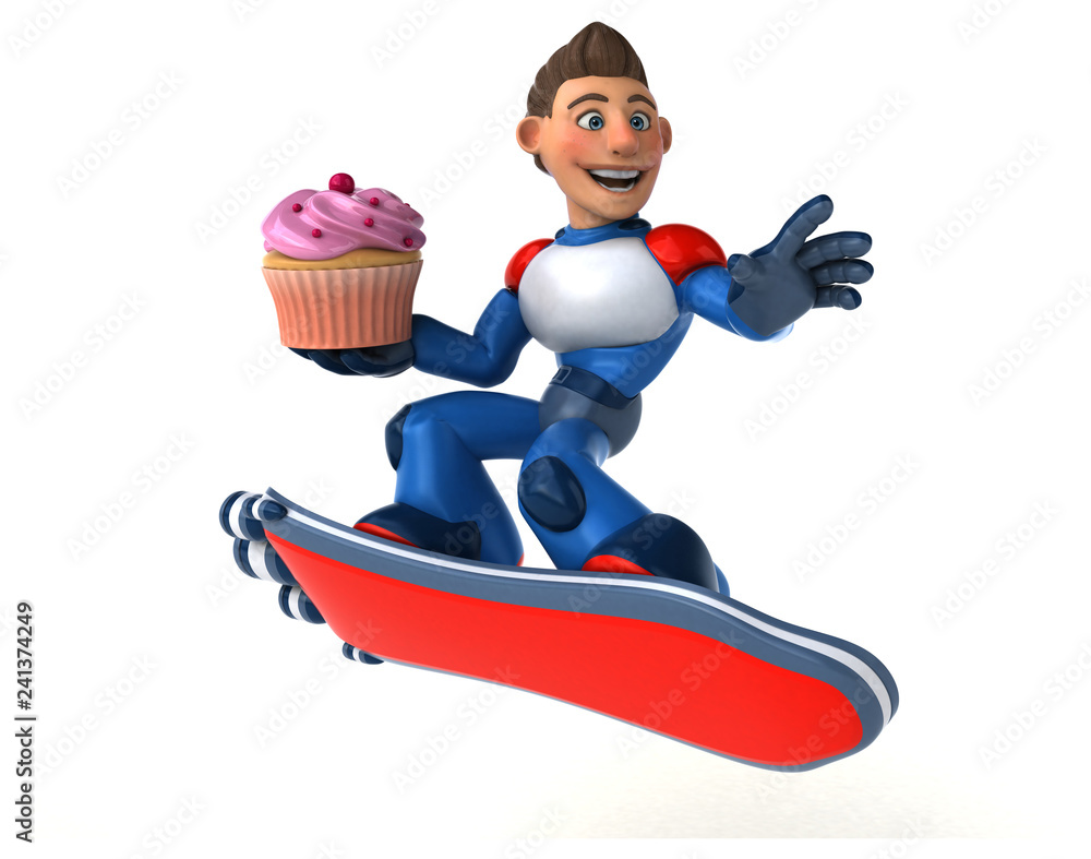 Super modern superhero - 3D Illustration Super modern superhero - 3D Illustration