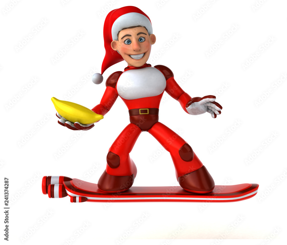 Fun Super Santa Claus - 3D Illustration Fun Super Santa Claus - 3D Illustration