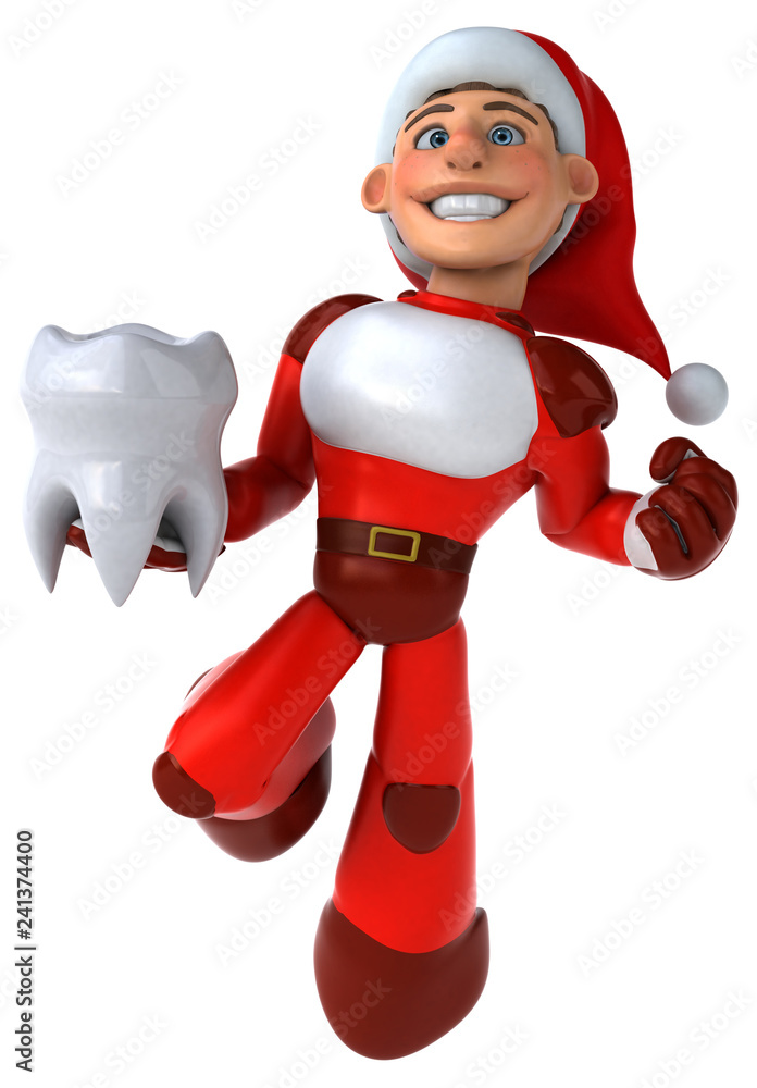 Fun Super Santa Claus - 3D Illustration Fun Super Santa Claus - 3D Illustration