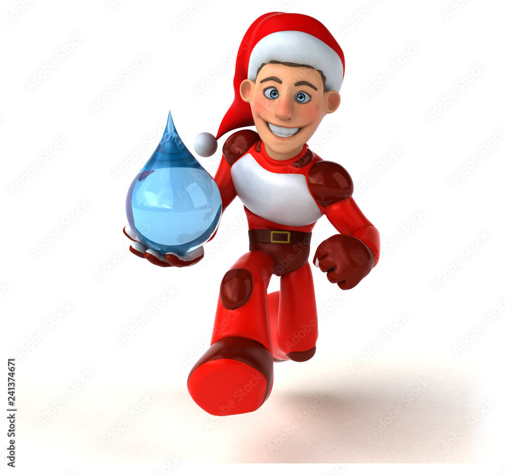 Fun Super Santa Claus - 3D Illustration Fun Super Santa Claus - 3D Illustration