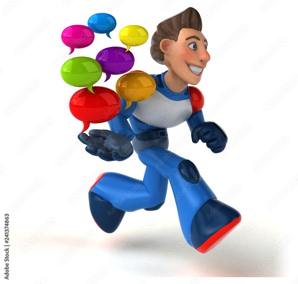 Super modern superhero - 3D Illustration Super modern superhero - 3D Illustration