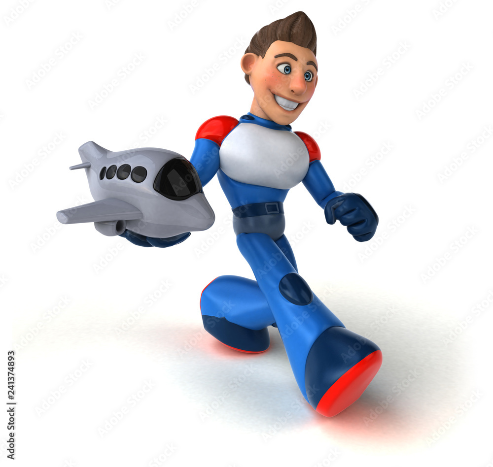 Super modern superhero - 3D Illustration Super modern superhero - 3D Illustration