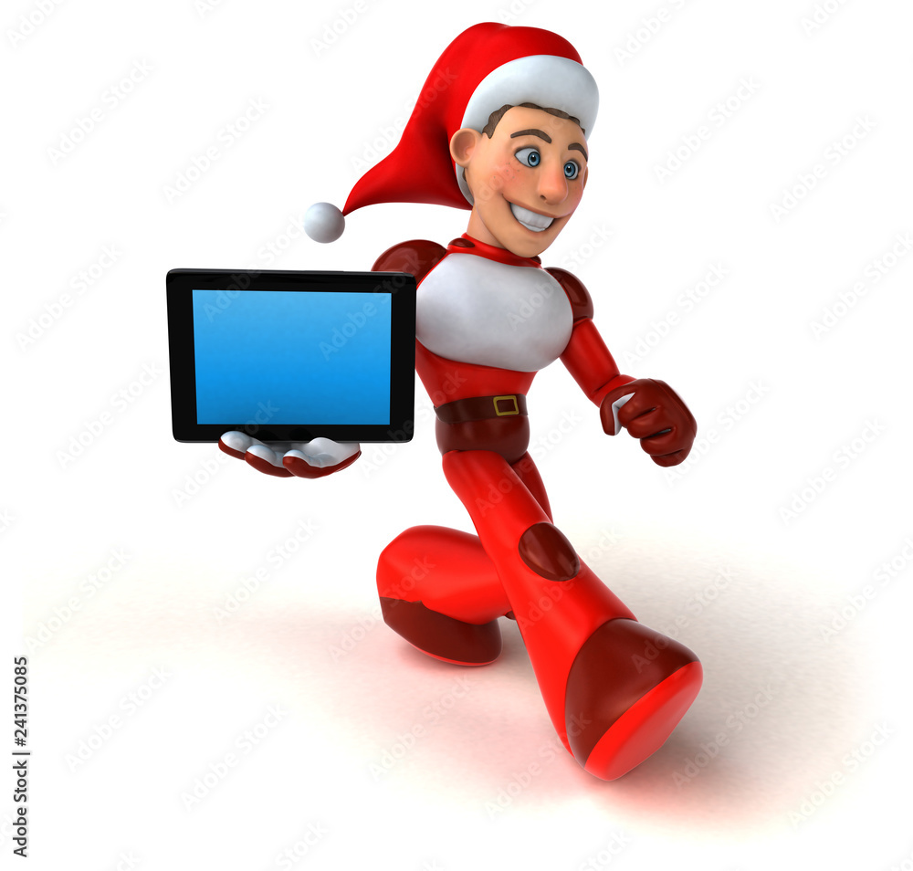 Fun Super Santa Claus - 3D Illustration Fun Super Santa Claus - 3D Illustration