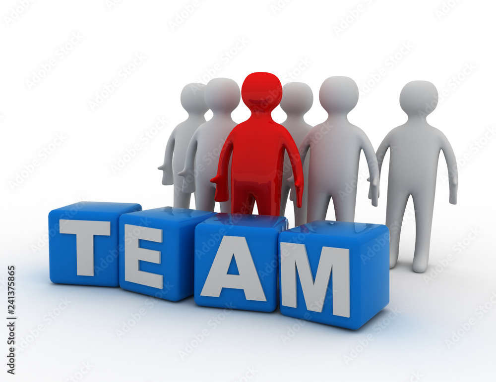 team concept. 3d illustration