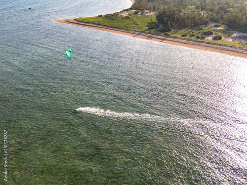 Kiter in the bay