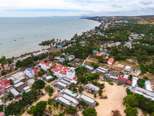 Asian village on the ocean