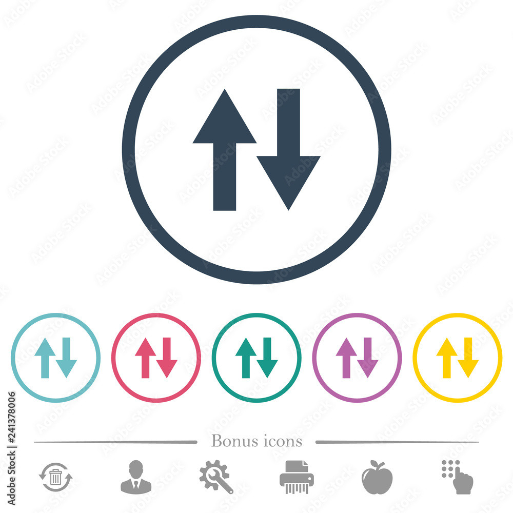 Data traffic flat color icons in round outlines Data traffic flat color icons in round outlines
