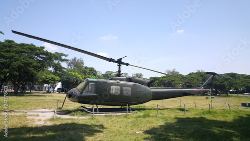 Helicopter on former US air base in Clark, Philippines