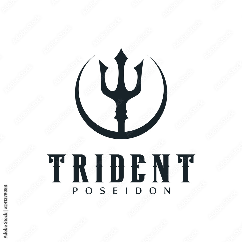 Logo design elements Ukraine. Vector object for labels, badges, logos and other. Logotype element for template. Circular Trident logo design inspiration Logo design elements Ukraine. Vector object for labels, badges, logos and other. Logotype element for template. Circular Trident logo design inspiration