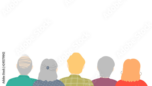 Seniors Back Border Illustr...