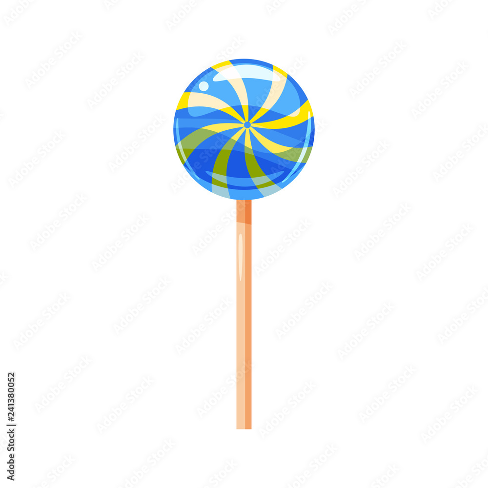Lollipop, candy on a stick, sweet, color, round, vector, illustration, isolated, cartoon style Lollipop, candy on a stick, sweet, color, round, vector, illustration, isolated, cartoon style