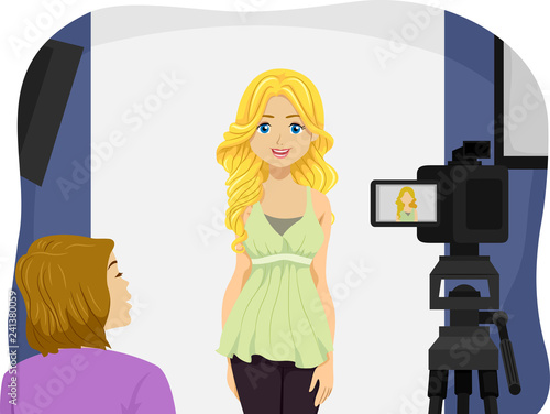 Teen Girl Audition Illustration