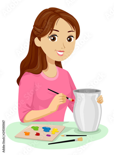 Teen Girl Ceramic Painting ...