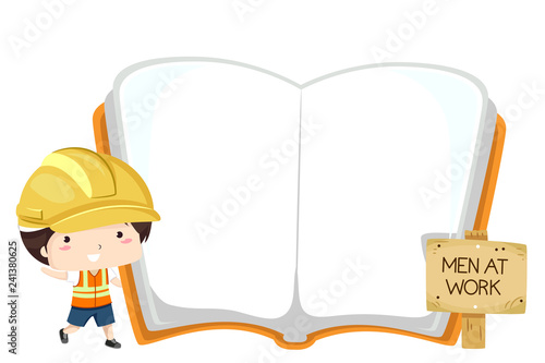 Kid Boy Hard Hat Open Book ...