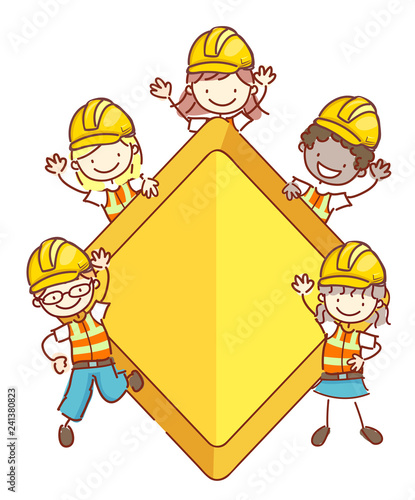 Stickman Kids Construction ...