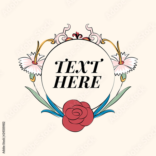 Vintage flourish ornament illustration