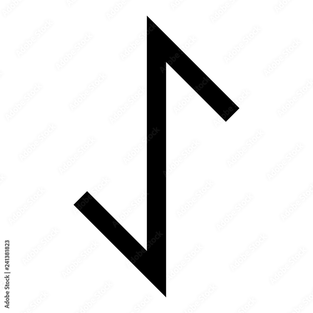 Eywas rune yew strength egis symbol icon black color vector illustration flat style image Eywas rune yew strength egis symbol icon black color vector illustration flat style image