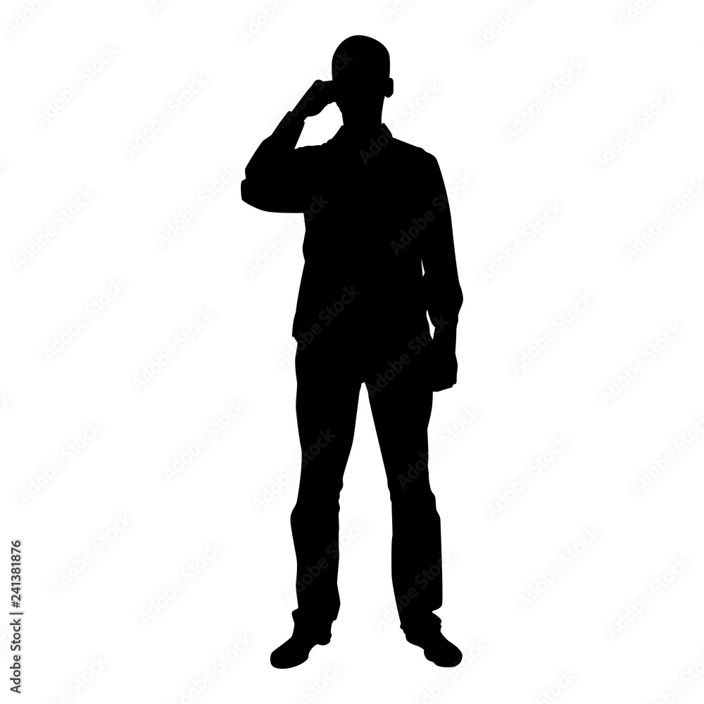 Man drinking from mug standing icon black color vector illustration flat style image Man drinking from mug standing icon black color vector illustration flat style image