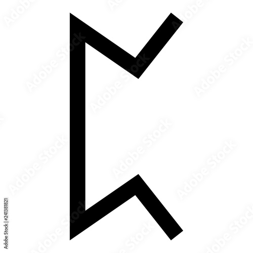 Perth rune pertho pear hidden game symbol icon black color vector illustration flat style image