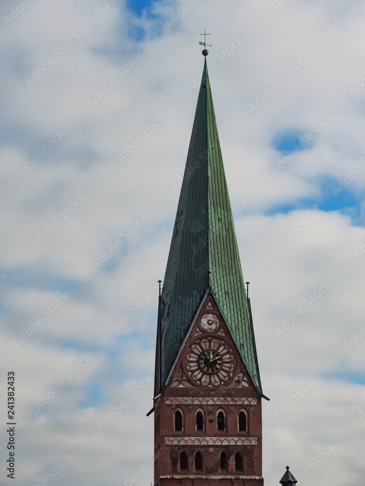 Tower of the St. Johannis Church in Lueneburg, Germany