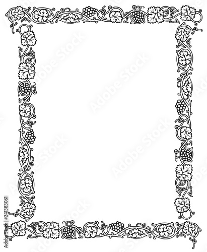 Vintage floral frame decoration design element #isolated #vector
