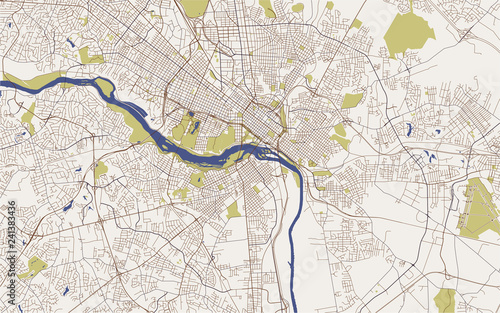 map of the city of Richmond, Virginia, USA