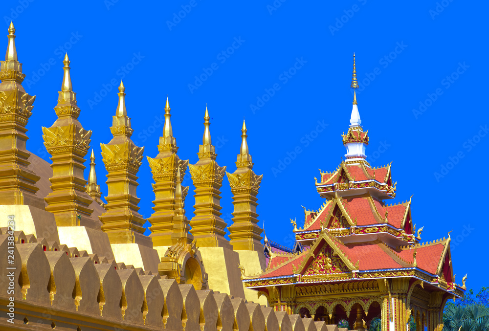 Fototapeta premium laos,ventiane ,pha that luang : great stupa and pagoda