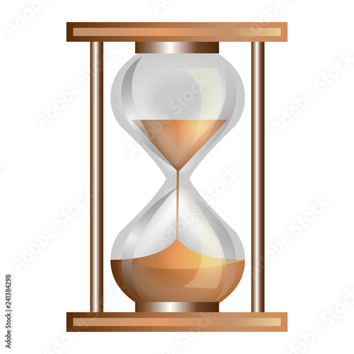 Hourglass vector illustration isolated on white