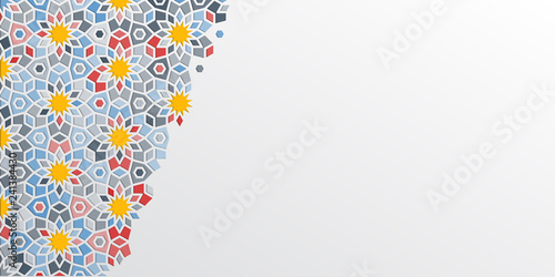 Arabic islamic. Moroccan pattern. Textile ornament. Arabic floral border. Islamic ornament vector. Ornamental pattern.