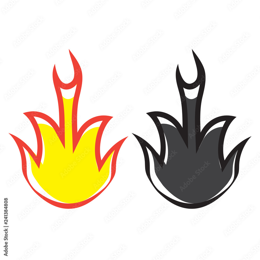 Fire border pattern. Flame border vector pattern
