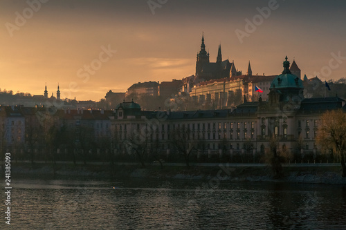 Prague castle at sunset, Czech republic © michalsanca