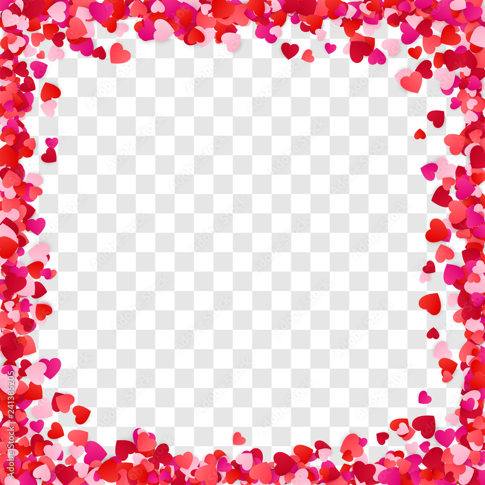 Color Paper Heart Frame Background. Heart Frame with space for Text. Design for Valentine's Day or Weddings and Mother's Day. Vector illustration isolated on transparent background Color Paper Heart Frame Background. Heart Frame with space for Text. Design for Valentine's Day or Weddings and Mother's Day. Vector illustration isolated on transparent background