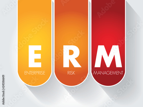 ERM - Enterprise Risk Management acronym, business concept background