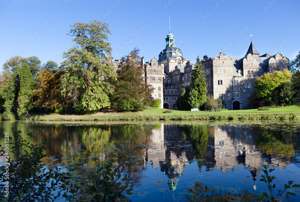 Castle Bueckeburg reflecting in the moat. Germany