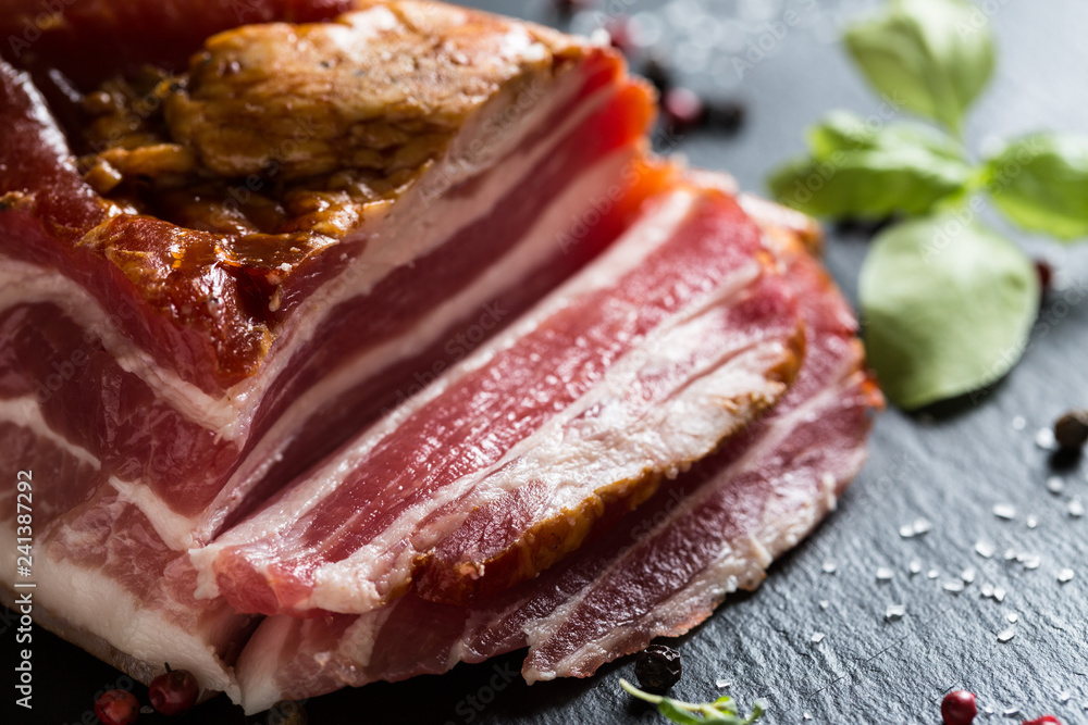 Smoked Bacon with Spices and Herbs Smoked Bacon with Spices and Herbs