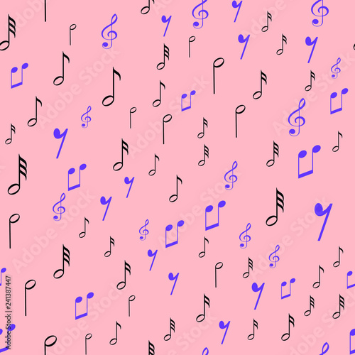 Music Notes Seamless vector EPS 10 pattern