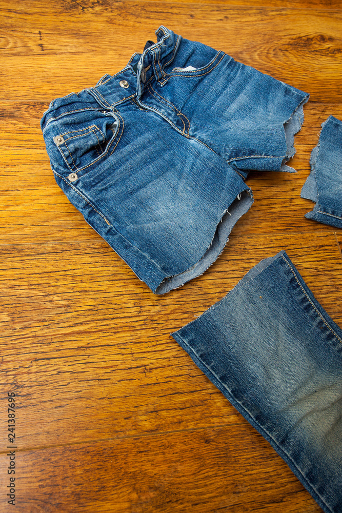 cut old jeans cut old jeans