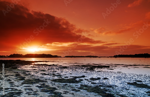 Morbihan gulf in Brittany coast