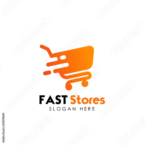 fast shop logo design template. fast sale icon design